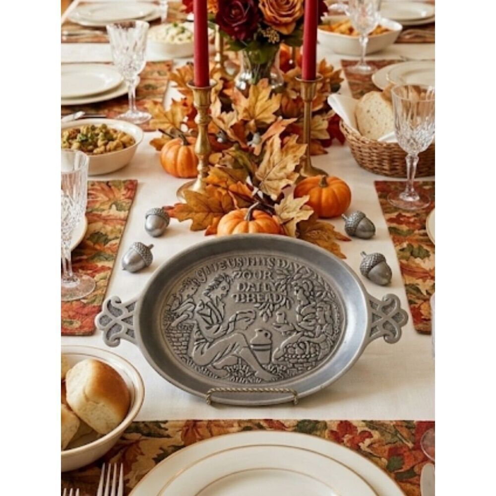 Daily Bread Server Tray-Pewter 